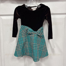 Load image into Gallery viewer, Velvet Plaid Bow Dress
