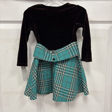 Load image into Gallery viewer, Velvet Plaid Bow Dress
