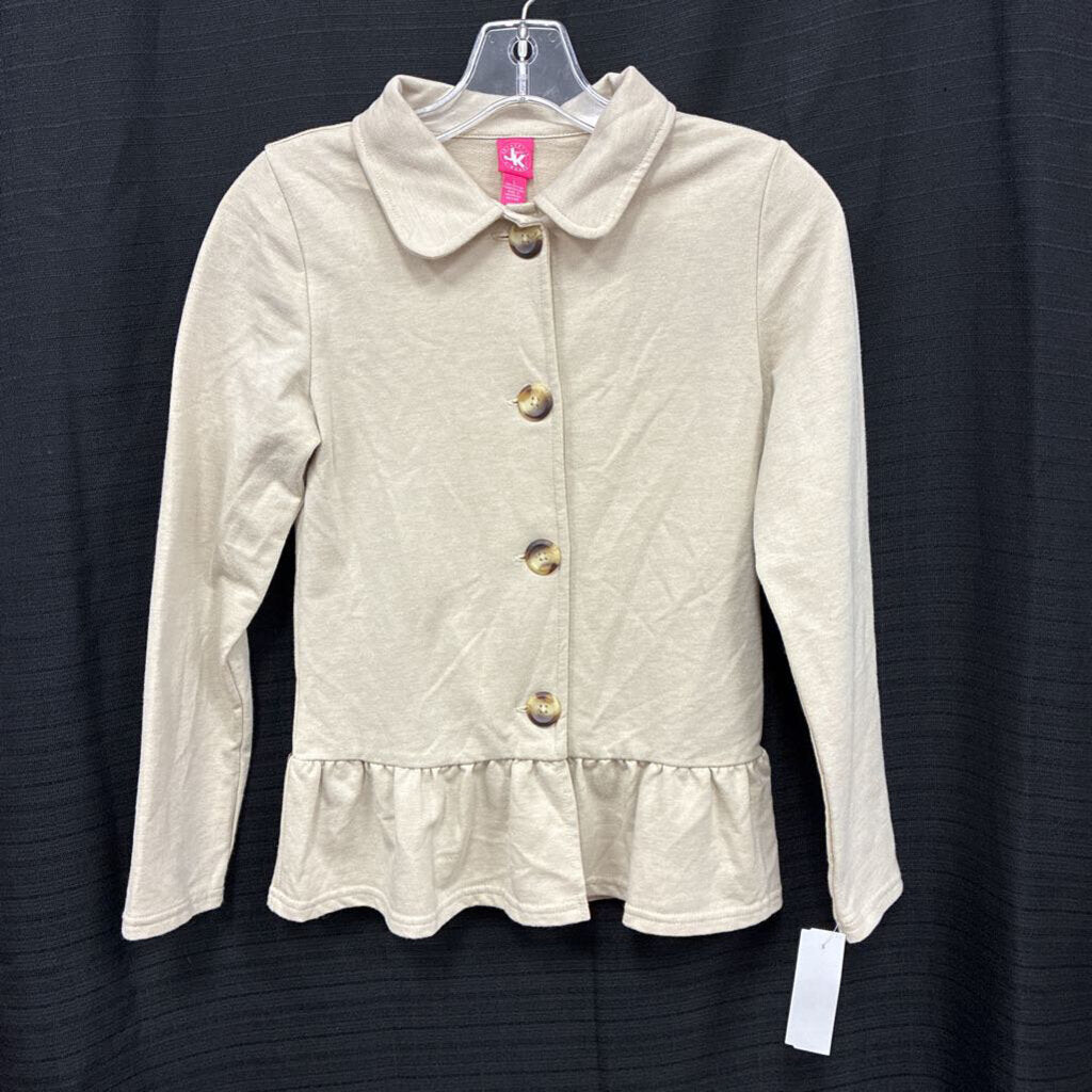 Button Front Ruffle Jacket