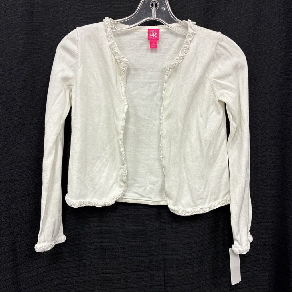 Ruffle Button Front Sweater