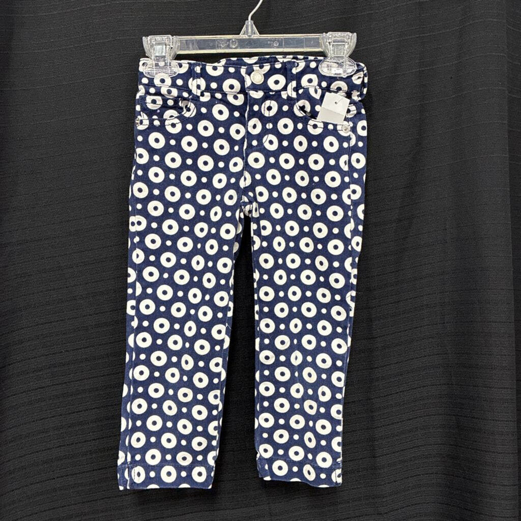 Polka Dot Denim Pants