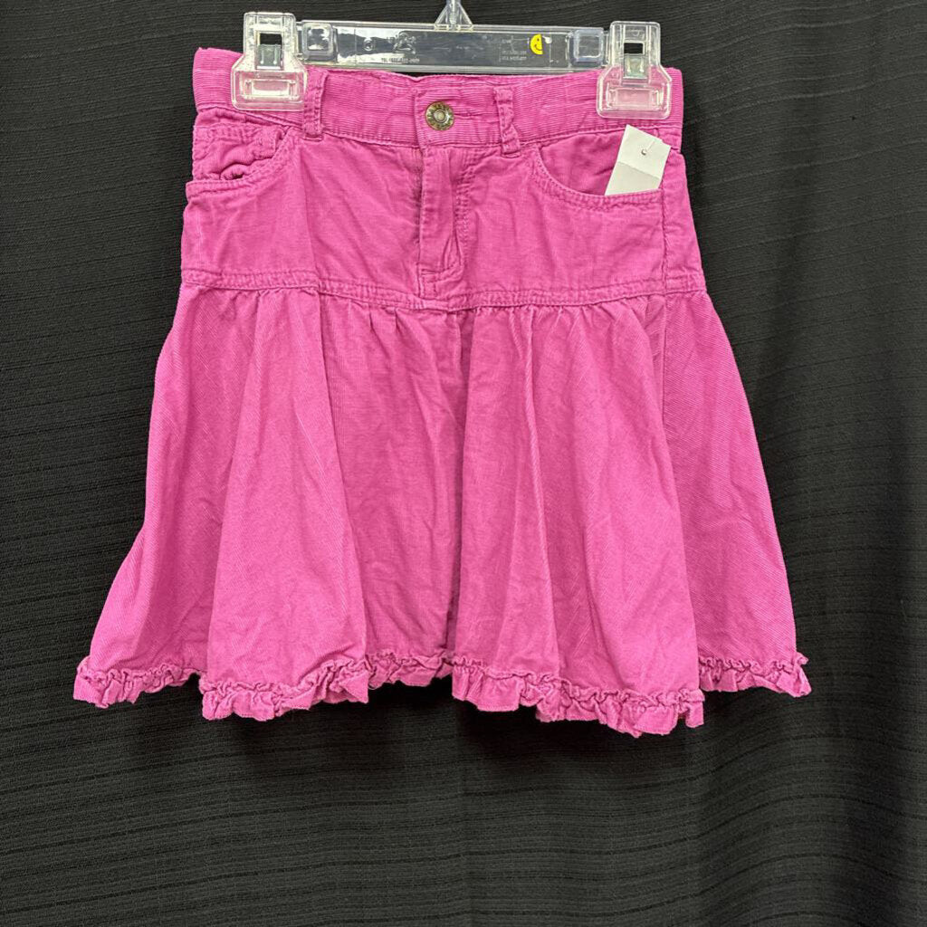 Corduroy Ruffle Hem Skirt