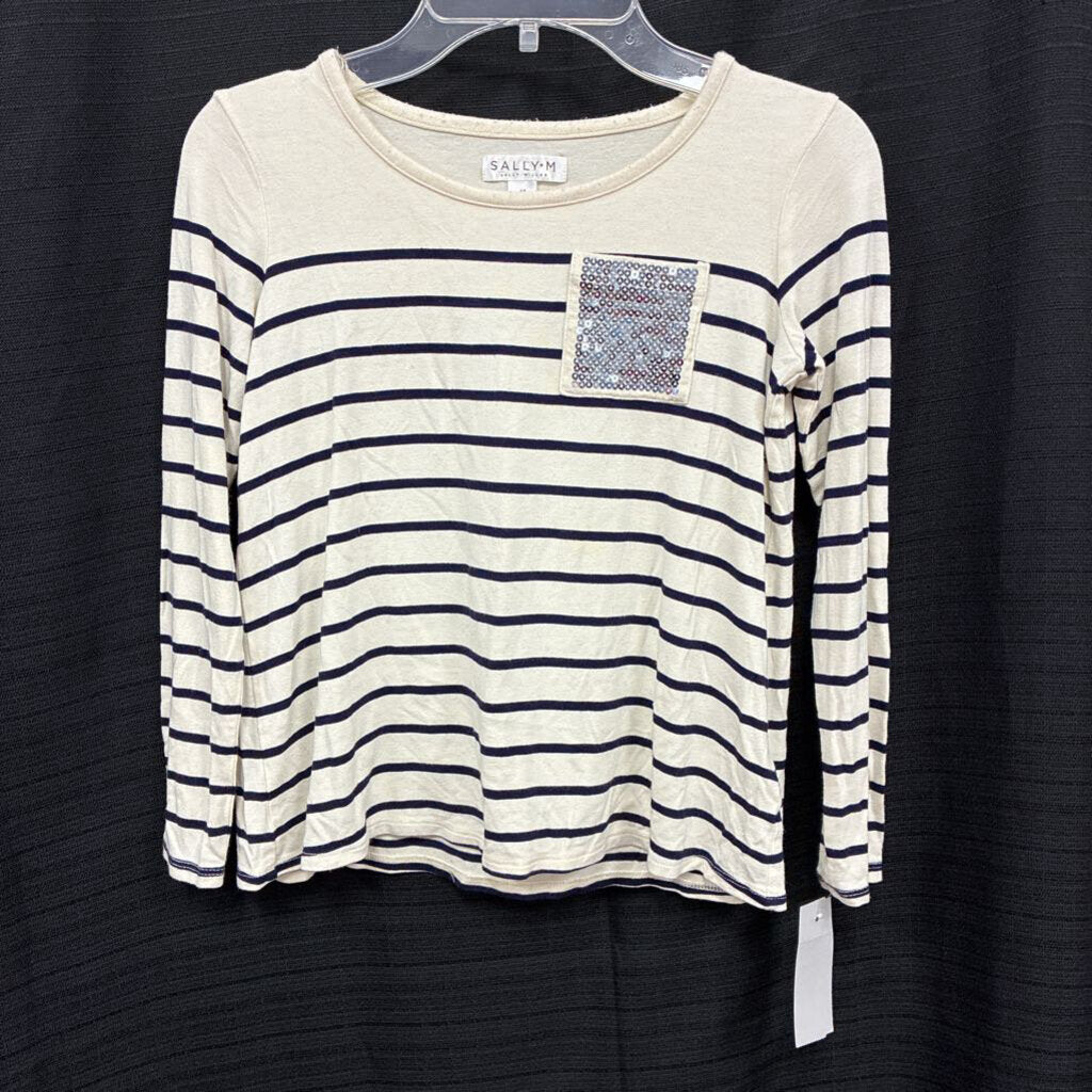 Striped Sequin Top