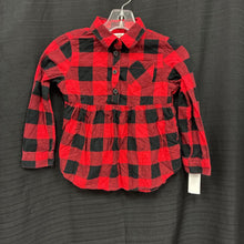 Load image into Gallery viewer, Plaid Button Top
