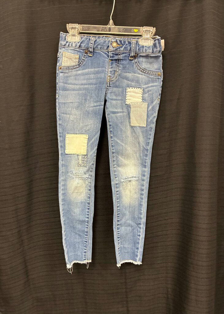 Patched Denim Pants