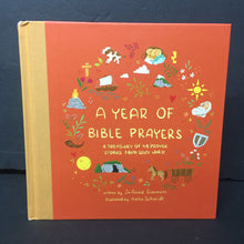 Load image into Gallery viewer, A Year of Bible Prayers: A Treasury of 48 Prayer Stories From God&#39;s Word (Jo Anne Simmons) -religion hardcover
