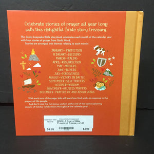 A Year of Bible Prayers: A Treasury of 48 Prayer Stories From God's Word (Jo Anne Simmons) -religion hardcover