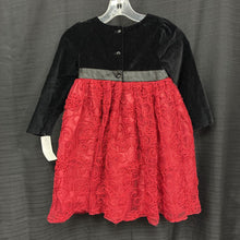 Load image into Gallery viewer, Velvet Flower Bow Dress
