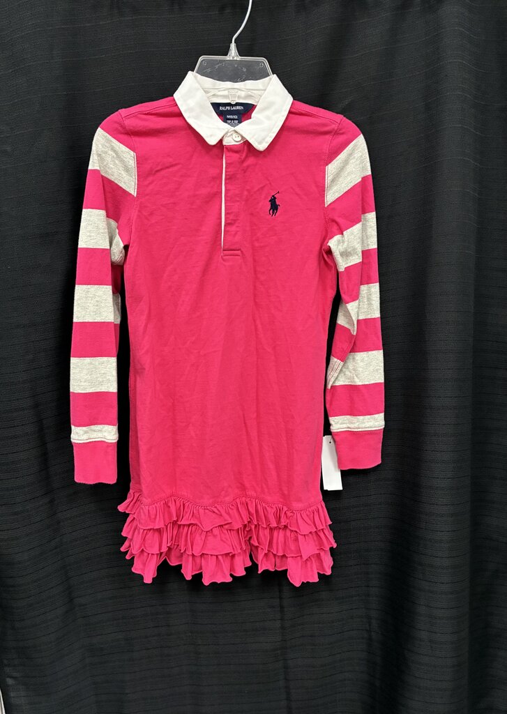 Polo Striped Ruffle Dress