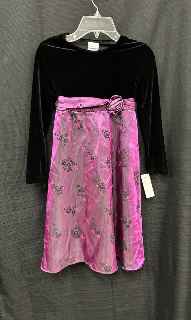 Velvet Sparkly Flower Dress