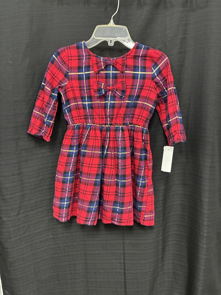 Sparkly Plaid Bow Dress