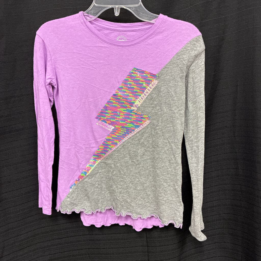 Sequin Lightning Bolt Top
