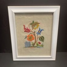 Load image into Gallery viewer, Flower &amp; Squirrel Embroidered Framed Picture
