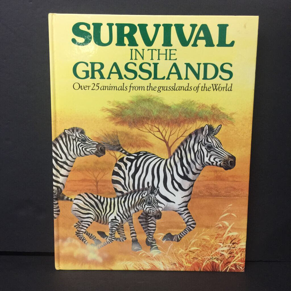 Survival in the Grasslands: Over 25 Animals from the Grasslands of the World (Mammals) (Jane Glover) -educational hardcover
