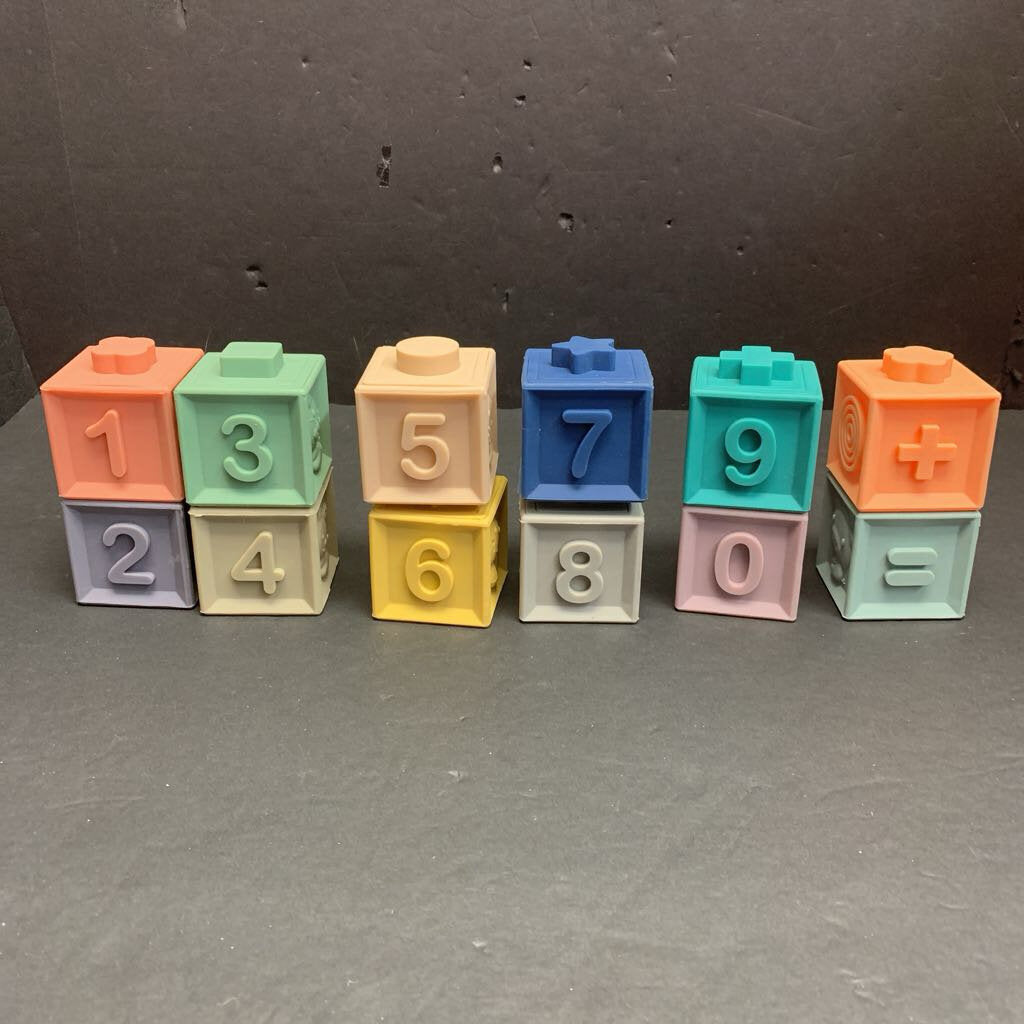 Silicone Stackable Shape Puzzle Soft Blocks
