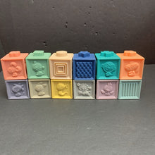 Load image into Gallery viewer, Silicone Stackable Shape Puzzle Soft Blocks
