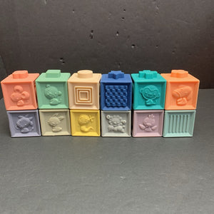 Silicone Stackable Shape Puzzle Soft Blocks