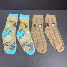 Load image into Gallery viewer, 2pk Girls Dog &amp; Cat Socks
