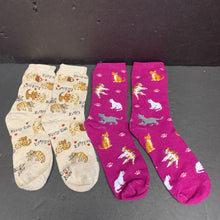 Load image into Gallery viewer, 2pk Girls Cat Socks

