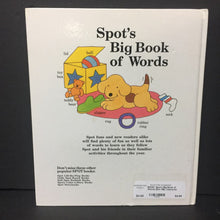 Load image into Gallery viewer, Spot&#39;s Big Book of Words (Eric Hill) -character hardcover
