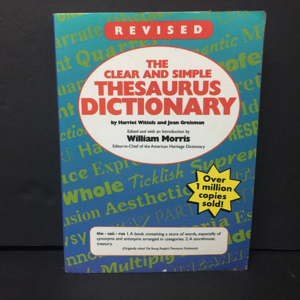 The Clear and Simple Thesaurus Dictionary (Harriet Wittels and Joan Greisman) (Language) -educational paperback