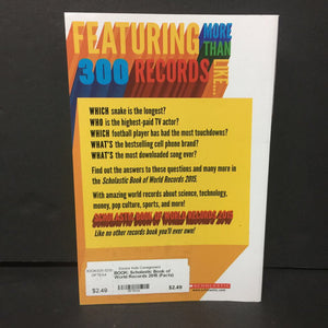 Scholastic Book of World Records 2015 (Facts) (Jenifer Corr Morse) -educational paperback