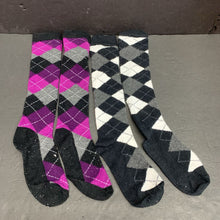 Load image into Gallery viewer, 2pk Girls Argyle Socks
