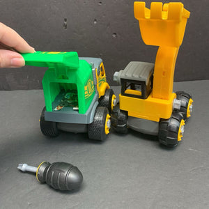 2pk Machine Maker Construction Vehicles w/Screwdriver (Nikko Toys)