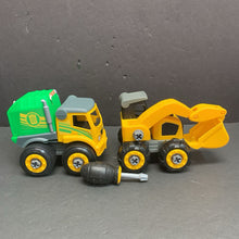 Load image into Gallery viewer, 2pk Machine Maker Construction Vehicles w/Screwdriver (Nikko Toys)
