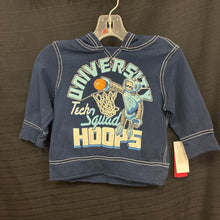 Load image into Gallery viewer, boys place navy hooded t-shirt
