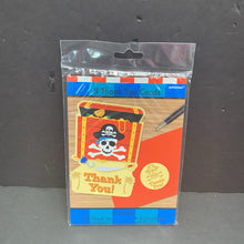 Load image into Gallery viewer, 8pk Pirate Birthday Thank You Cards (NEW)
