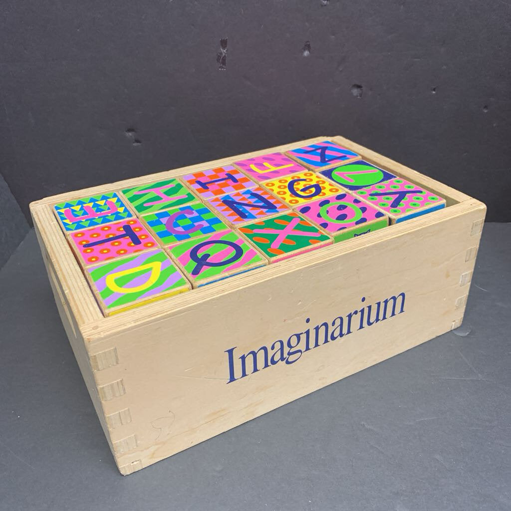 Wooden Alphabet & Number Puzzle Blocks