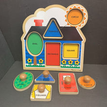 Load image into Gallery viewer, 5pc First Shapes Wooden Jumbo Knob Puzzle
