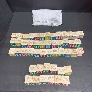 Wooden Alphabet & Number Puzzle Blocks