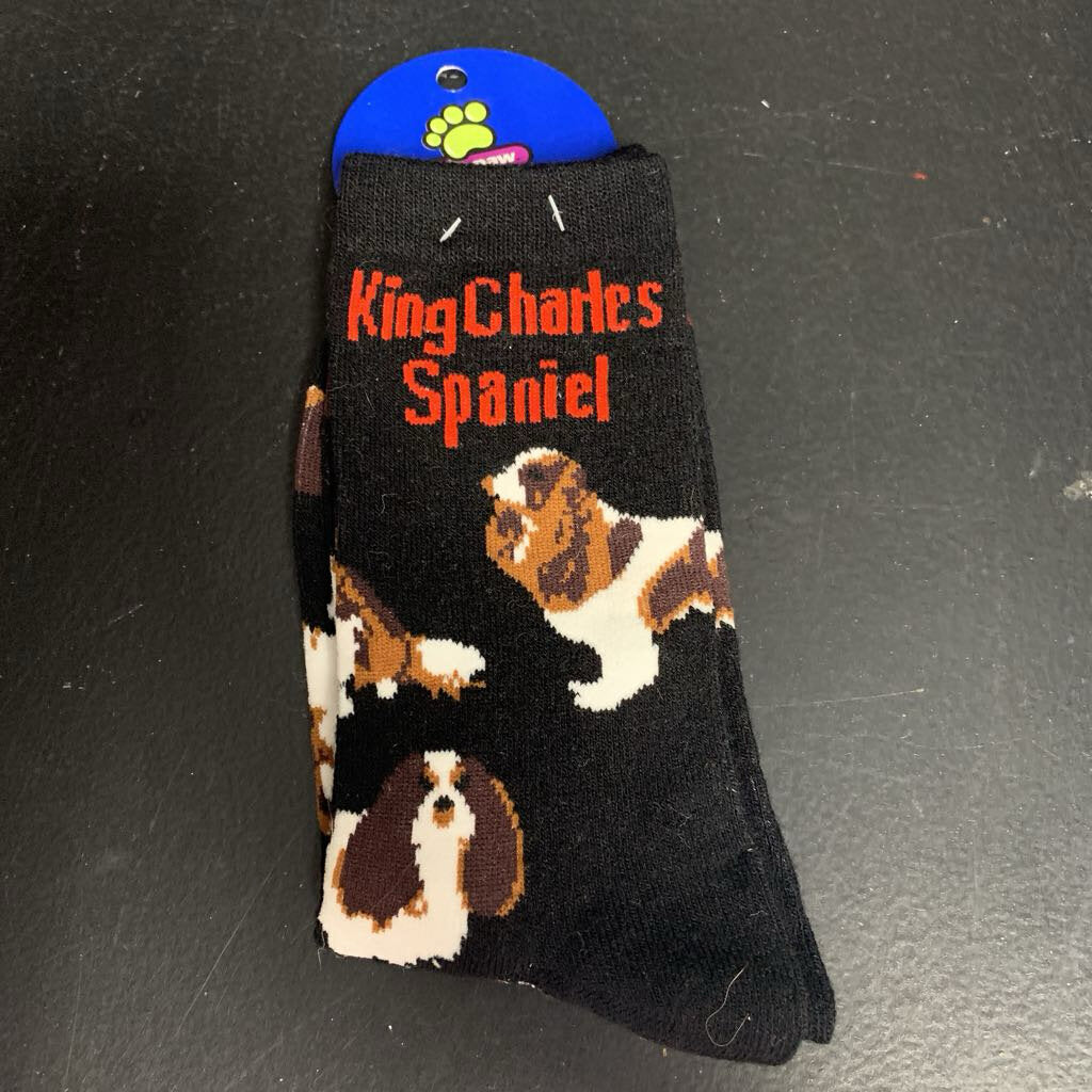 Boys King Charles Spaniel Dog Socks (NEW) (Top Paw)