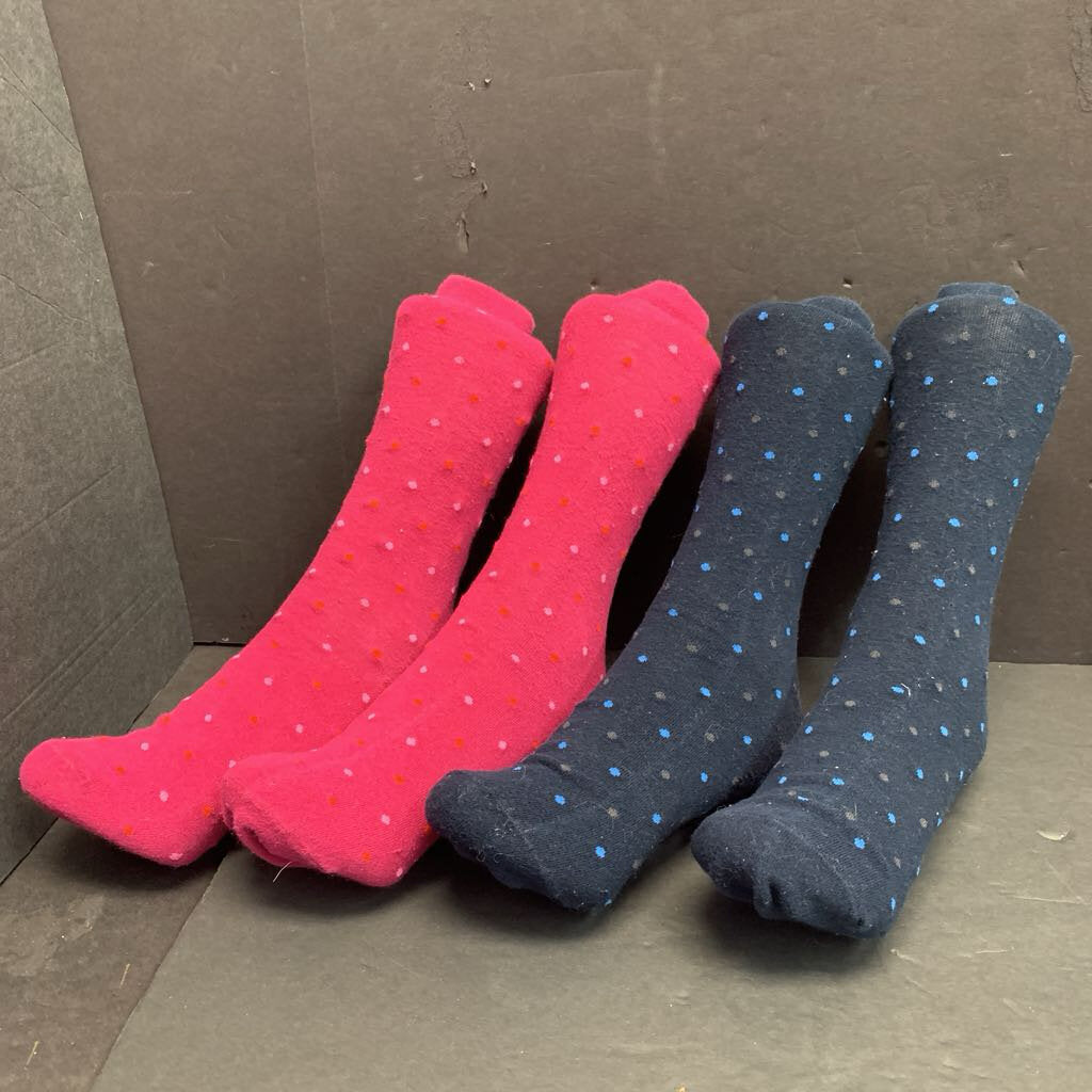Girls 2pk Polka Dot Socks