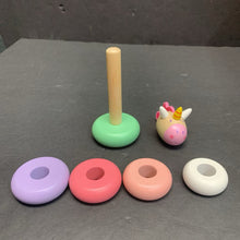 Load image into Gallery viewer, Wooden Unicorn Stacker
