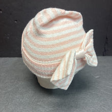 Load image into Gallery viewer, Girls Striped Bow Hat (NYGB)
