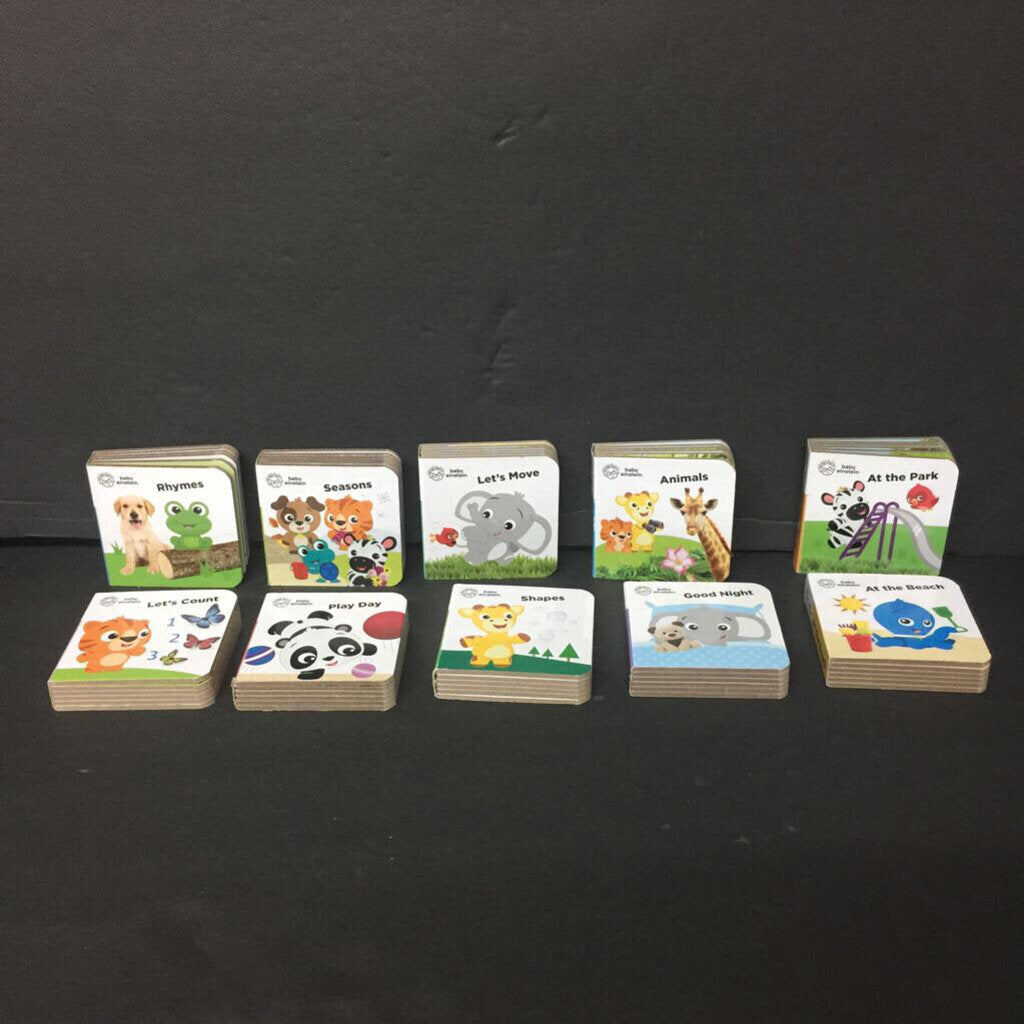 10pk Baby Einstein Mini Board Books Box Set -character board