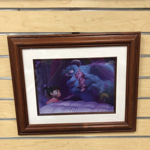 Boo & Sully Picture in Wooden Frame