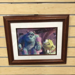 Mike & Sully Picture in Wooden Frame