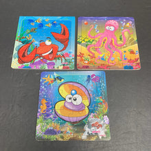 Load image into Gallery viewer, 3pk 20pc Ocean Creatures Puzzles
