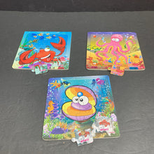 Load image into Gallery viewer, 3pk 20pc Ocean Creatures Puzzles
