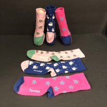 Load image into Gallery viewer, 6pk Girls Days of the Week Socks
