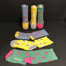 Load image into Gallery viewer, 6pk Girls Days of the Week Socks
