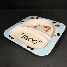 Load image into Gallery viewer, &quot;moo&quot; Cow Divider Plate (Citrus Grove)
