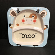 Load image into Gallery viewer, &quot;moo&quot; Cow Divider Plate (Citrus Grove)
