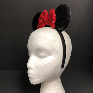 Sequin Minnie Mouse Ears Headband Disney