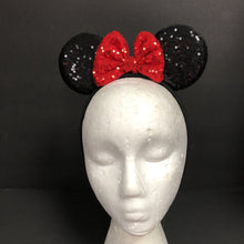 Load image into Gallery viewer, Sequin Minnie Mouse Ears Headband Disney
