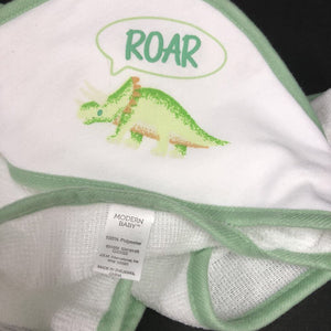 Dinosaur "Roar" Hooded Infant Bath Towel